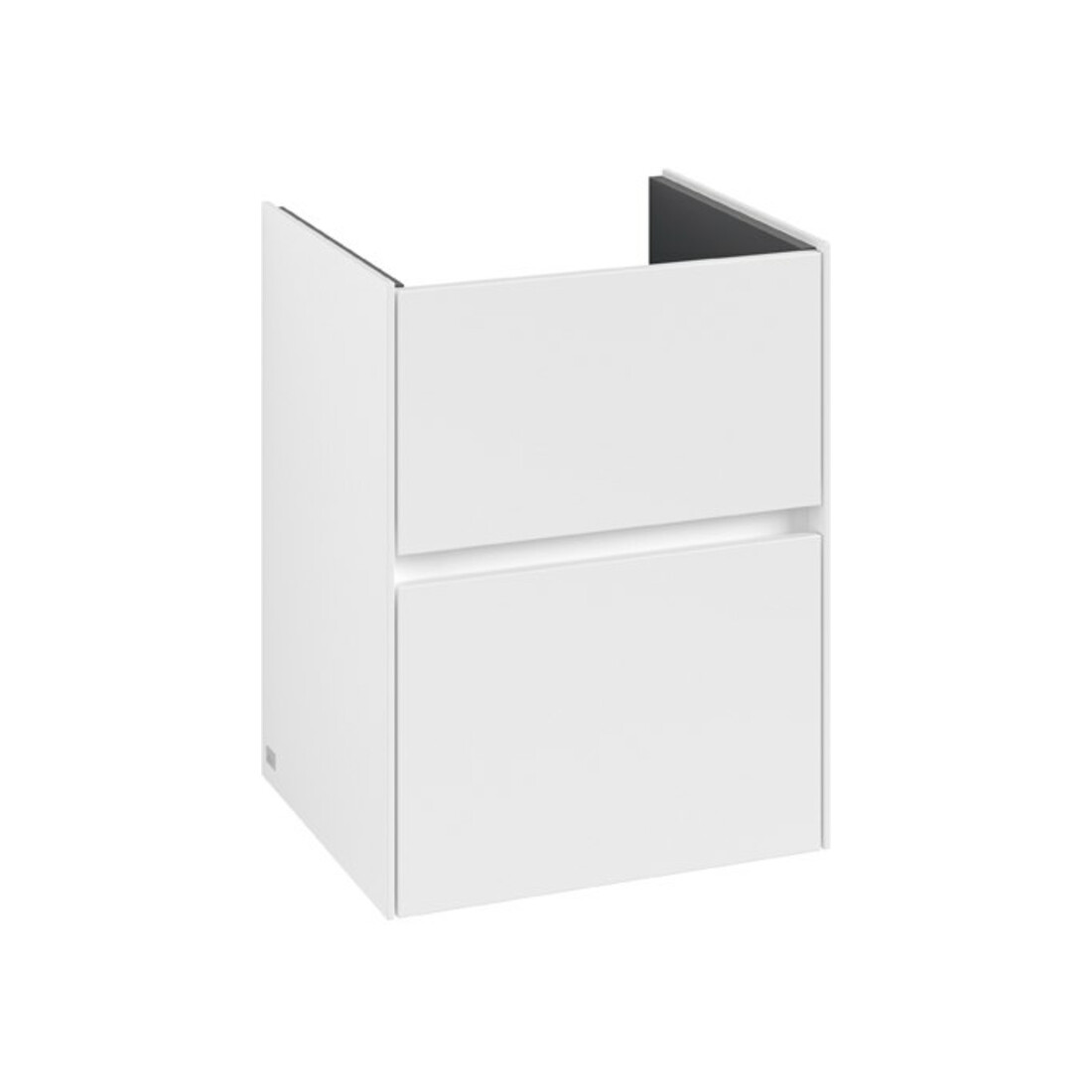V&B Meuble sous lavabo Collaro 47,2x61x40,4 cm, évier centré, blanc mat