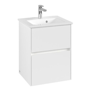 V&B Meuble sous lavabo Collaro 47,2x61x40,4cm, WT mi, LED 3,1W, blanc mat