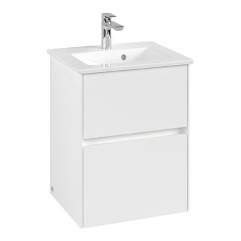 V&B Meuble sous lavabo Collaro 47,2x61x40,4cm, WT mi, LED 3,1W, blanc mat