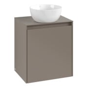 V&B Meuble sous lavabo Collaro 50x54,8x38 cm, LED 3,4 W, blanc brillant, droite