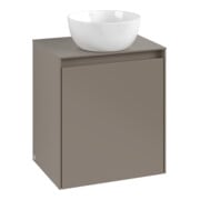 V&B Meuble sous lavabo Collaro 50x54,8x38cm, vasque centrale, blanc brillant