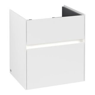 V&B Meuble sous lavabo Collaro 51x54,6x41,4 cm, WT mi, LED, blanc mat