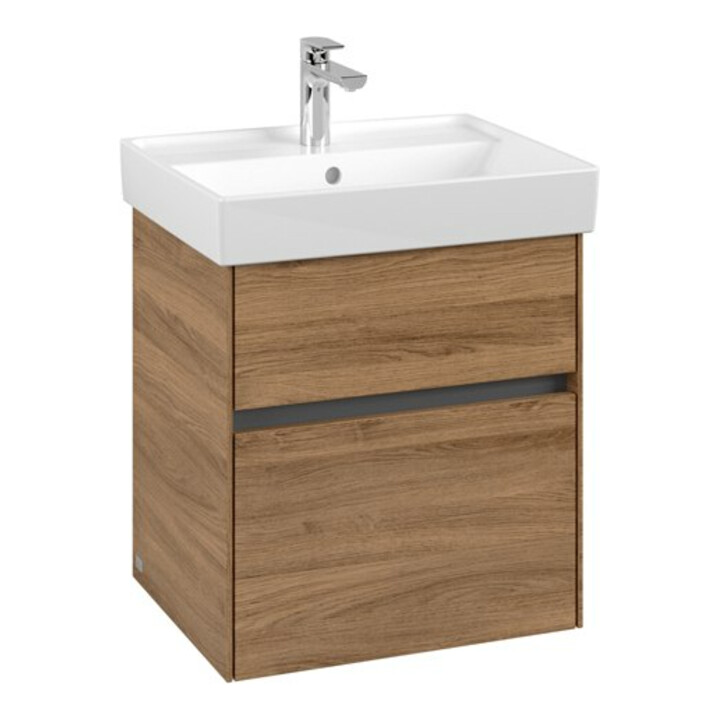 V&B Meuble sous lavabo Collaro 51x54,6x41,4cm, EV central, chêne Kansas