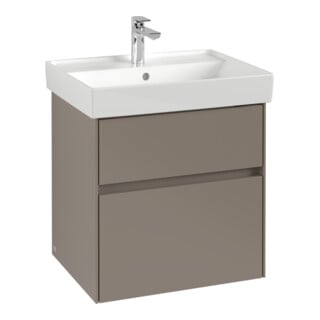 V&B Meuble sous lavabo Collaro 55,4x54,6x44,4 cm, WT mi, éclairage LED, Taupe