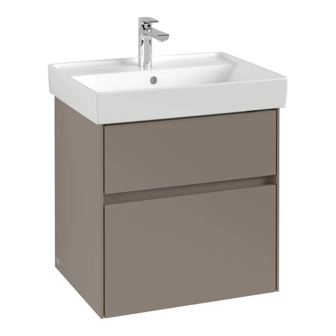 V&B Meuble sous lavabo Collaro 55,4x54,6x44,4 cm, WT mi, éclairage LED, Taupe