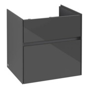 V&B Meuble sous lavabo Collaro 55,4x54,6x44,4cm, évier central, gris brillant-3