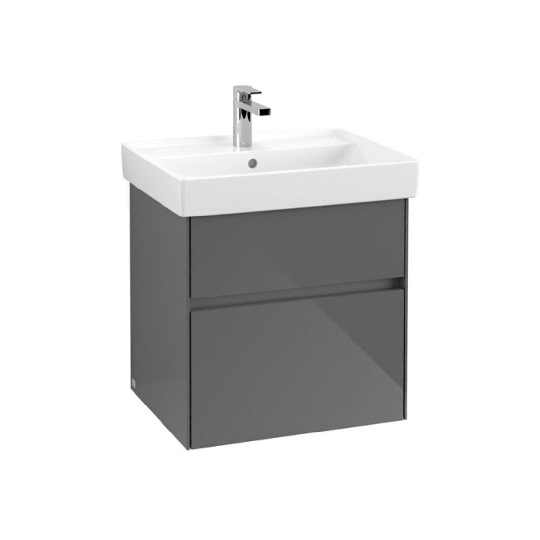 V&B Meuble sous lavabo Collaro 55,4x54,6x44,4cm, WT mi, LED, glo Gr