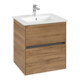 V&B Meuble sous lavabo Collaro 56,1x61x48 cm, vasque centrale, chêne Kansas-3