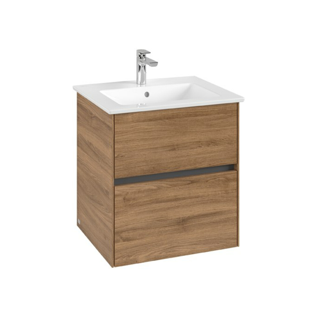 V&B Meuble sous lavabo Collaro 56,1x61x48 cm, vasque centrale, chêne Kansas