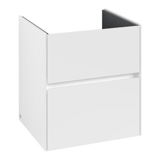V&B Meuble sous lavabo Collaro 56,1x61x48cm, vasque centrale, blanc mat