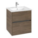 V&B Meuble sous-lavabo Collaro 56,1x61x48cm, vasque centrale, chêne Arizona-1