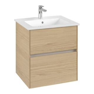 V&B Meuble sous lavabo Collaro 56,1x61x48cm, vasque centrale, chêne nordique