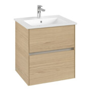 V&B Meuble sous lavabo Collaro 56,1x61x48cm, vasque centrale, chêne nordique