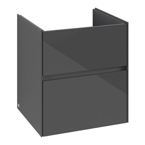 V&B Meuble sous-lavabo Collaro 56,1x61x48cm, vasque centrale, gris brillant