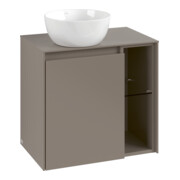V&B Meuble sous lavabo Collaro 60x54,8x38cm, lavabo à gauche, taupe