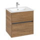 V&B Meuble sous-lavabo Collaro 61,1x61x48 cm, vasque centrale, chêne Kansas-4