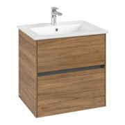 V&B Meuble sous-lavabo Collaro 61,1x61x48 cm, vasque centrale, chêne Kansas-4