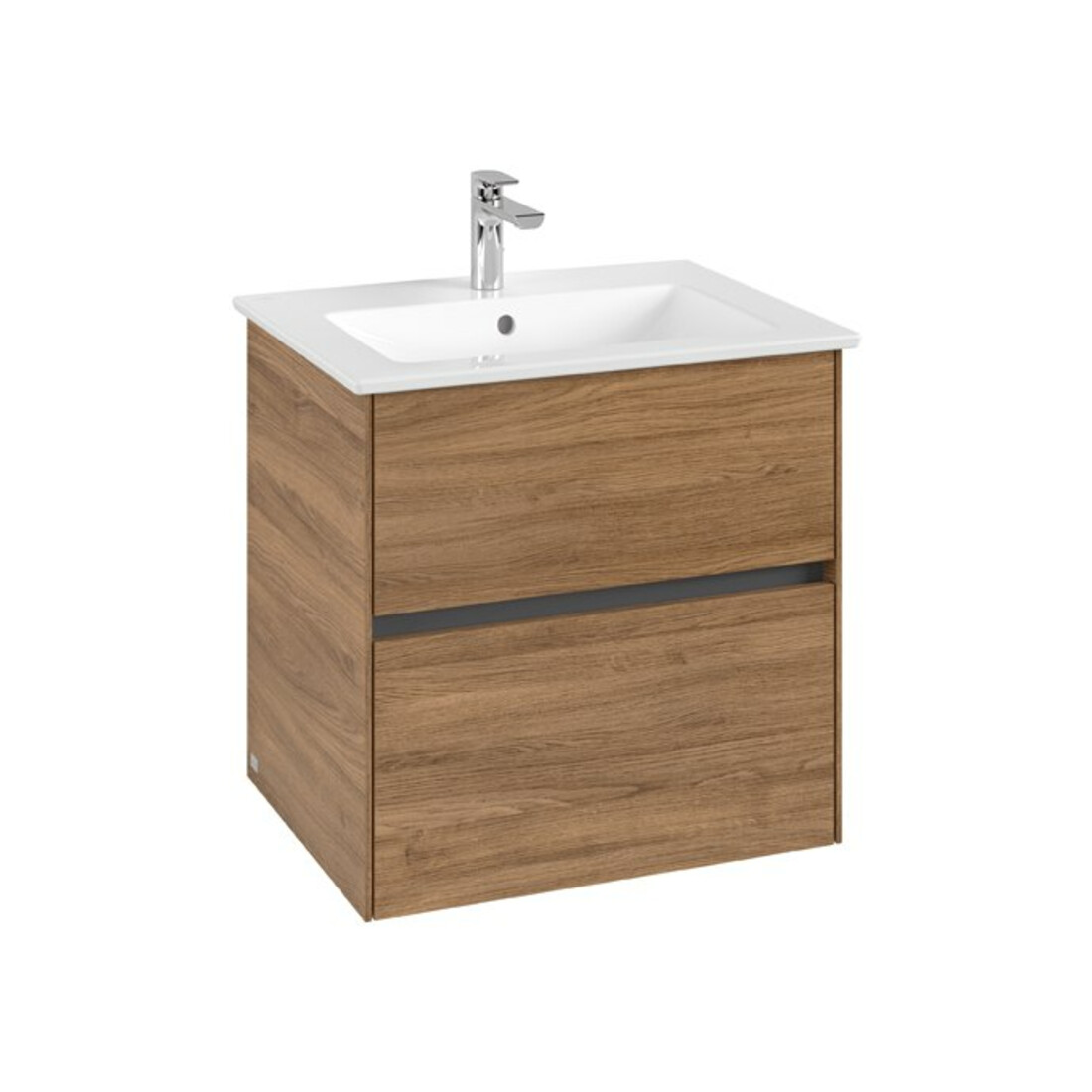 V&B Meuble sous-lavabo Collaro 61,1x61x48 cm, vasque centrale, chêne Kansas