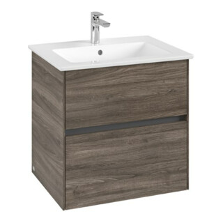 V&B Meuble sous-lavabo Collaro 61,1x61x48 cm, vasque centrale, chêne pierre