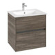 V&B Meuble sous-lavabo Collaro 61,1x61x48 cm, vasque centrale, chêne pierre-1