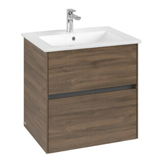 V&B Meuble sous lavabo Collaro 61,1x61x48cm, vasque centrale, chêne Arizona