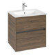 V&B Meuble sous lavabo Collaro 61,1x61x48cm, vasque centrale, chêne Arizona-1