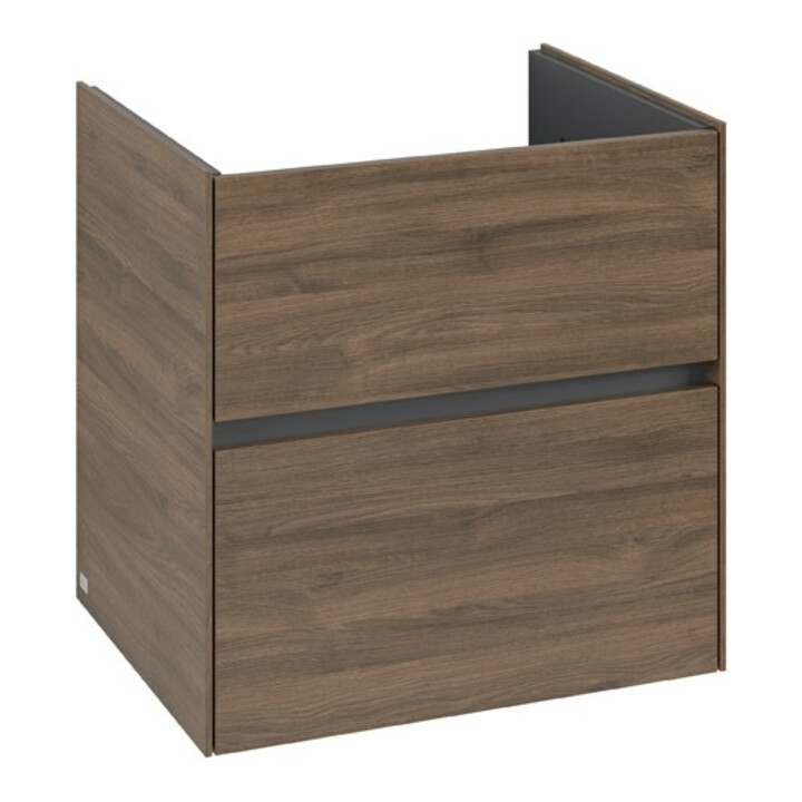 V&B Meuble sous lavabo Collaro 61,1x61x48cm, vasque centrale, chêne Arizona
