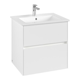 V&B Meuble sous lavabo Collaro 61,1x61x48cm, WT mi, LED 4,2W, bl. ma