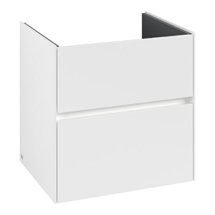 V&B Meuble sous lavabo Collaro 61,1x61x48cm, WT mi, LED 4,2W, bl. ma