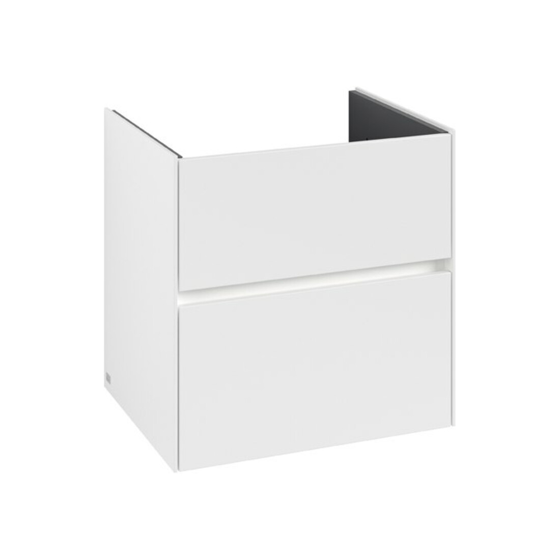 V&B Meuble sous lavabo Collaro 61,1x61x48cm, WT mi, LED 4,2W, bl. ma