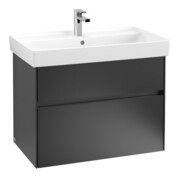 V&B Meuble sous lavabo Collaro 75,4x54,6x44,4cm, avec WT, bleu mat laqué-3