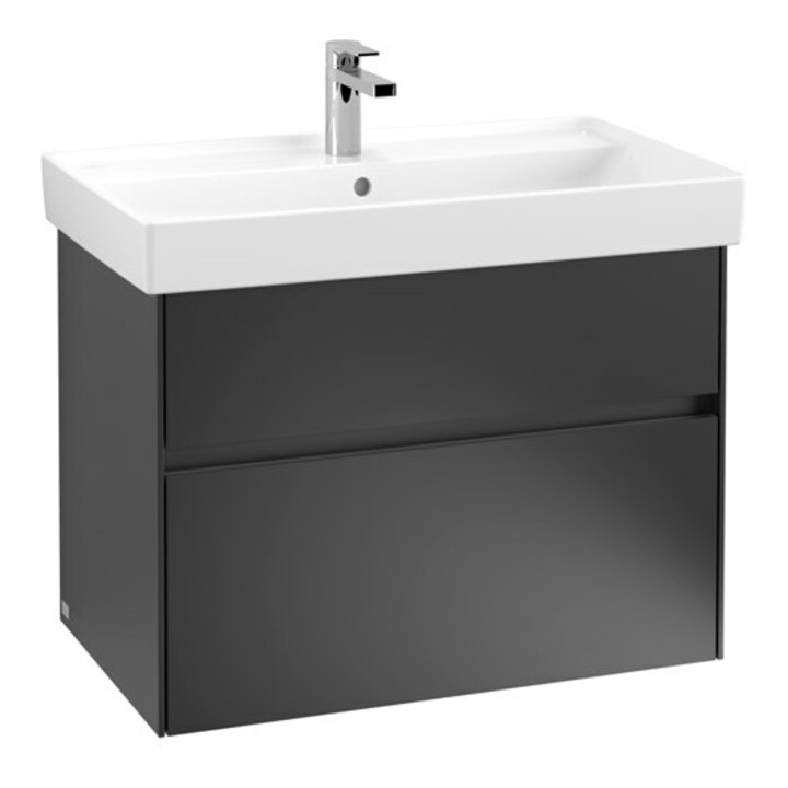 V&B Meuble sous lavabo Collaro 75,4x54,6x44,4cm, avec WT, bleu mat laqué