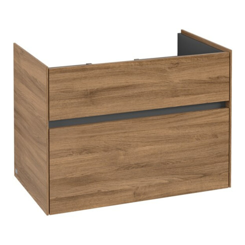 V&B Meuble sous-lavabo Collaro 75,4x54,6x44,4cm, vasque centrale, chêne Kansas