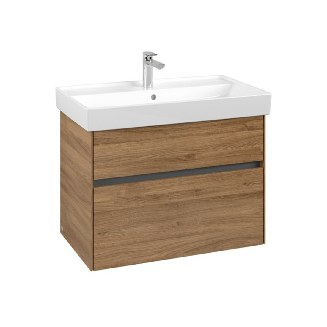 V&B Meuble sous-lavabo Collaro 75,4x54,6x44,4cm, vasque centrale, chêne Kansas