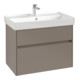 V&B Meuble sous-lavabo Collaro 75,4x54,6x44,4cm, WT mi, éclairage LED, Taupe-1
