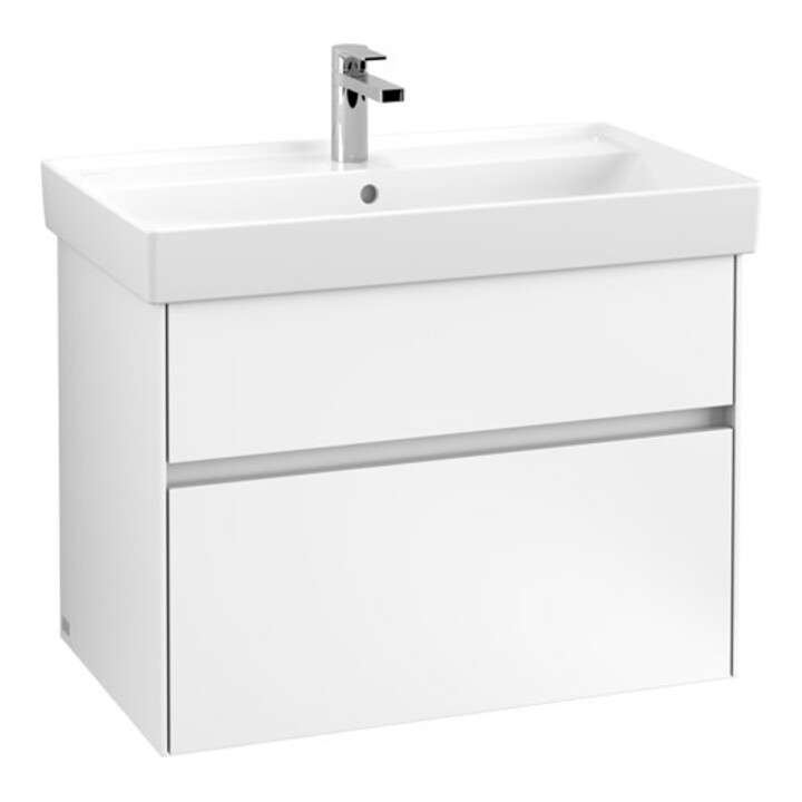 V&B Meuble sous-lavabo Collaro 75,4x54,6x44,4cm, WT mi, LED, bl. ma