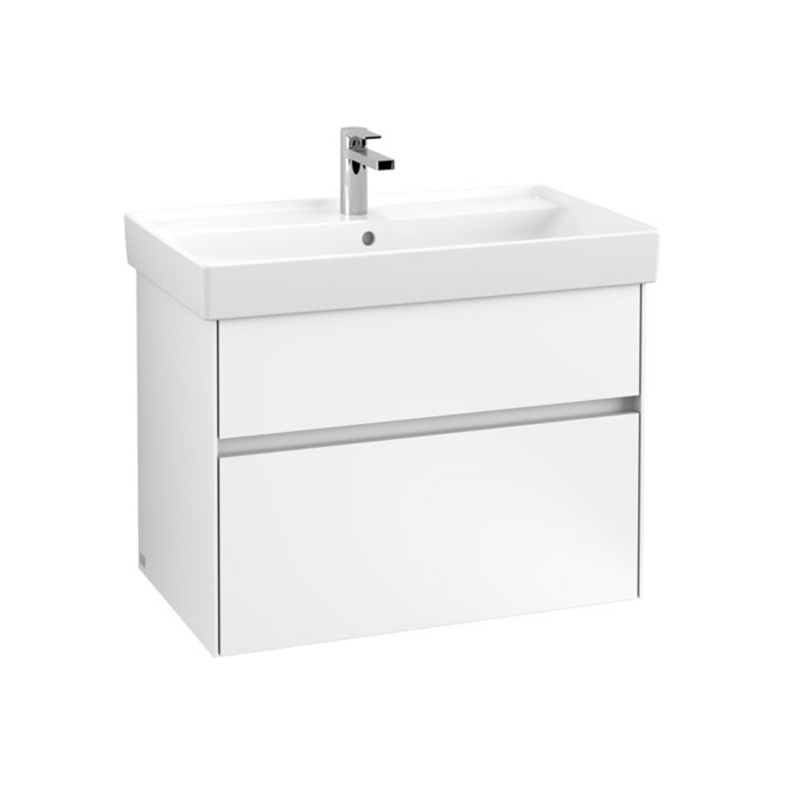 V&B Meuble sous-lavabo Collaro 75,4x54,6x44,4cm, WT mi, LED, bl. ma