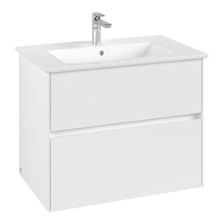 V&B Meuble sous-lavabo Collaro 76,1x61x48cm, évier centré, blanc mat