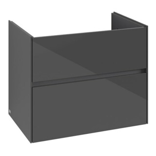 V&B Meuble sous-lavabo Collaro 76,1x61x48cm, vasque centrale, gris brillant