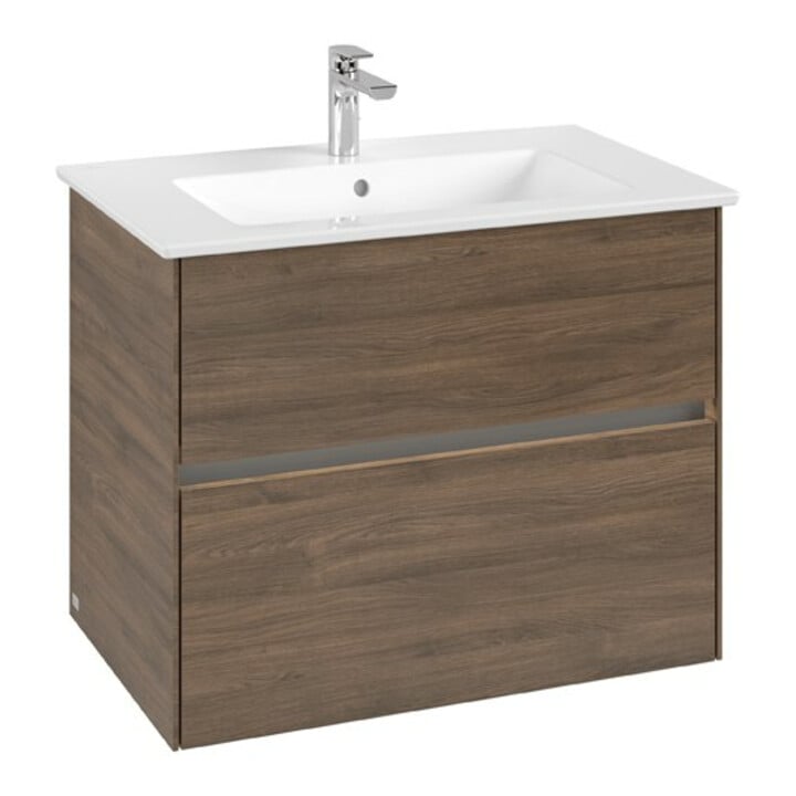 V&B Meuble sous-lavabo Collaro 76,1x61x48cm, WT mi, LED 5,5W, Ariz. Oa