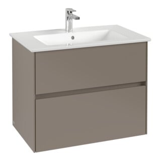 V&B Meuble sous lavabo Collaro 76,1x61x48cm, WT mi, LED 5,5W, bleu Oa