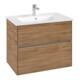 V&B Meuble sous lavabo Collaro 76,1x61x48cm, WT mi, LED 5,5W, Kan Oa-1