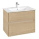 V&B Meuble sous lavabo Collaro 76,1x61x48cm, WT mi, LED 5,5W, Nord Oa-1