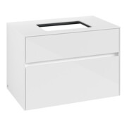 V&B Meuble sous lavabo Collaro 80x54,8x50 cm, EV centré, blanc brillant
