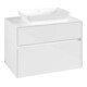 V&B Meuble sous lavabo Collaro 80x54,8x50 cm, EV centré, blanc brillant-3