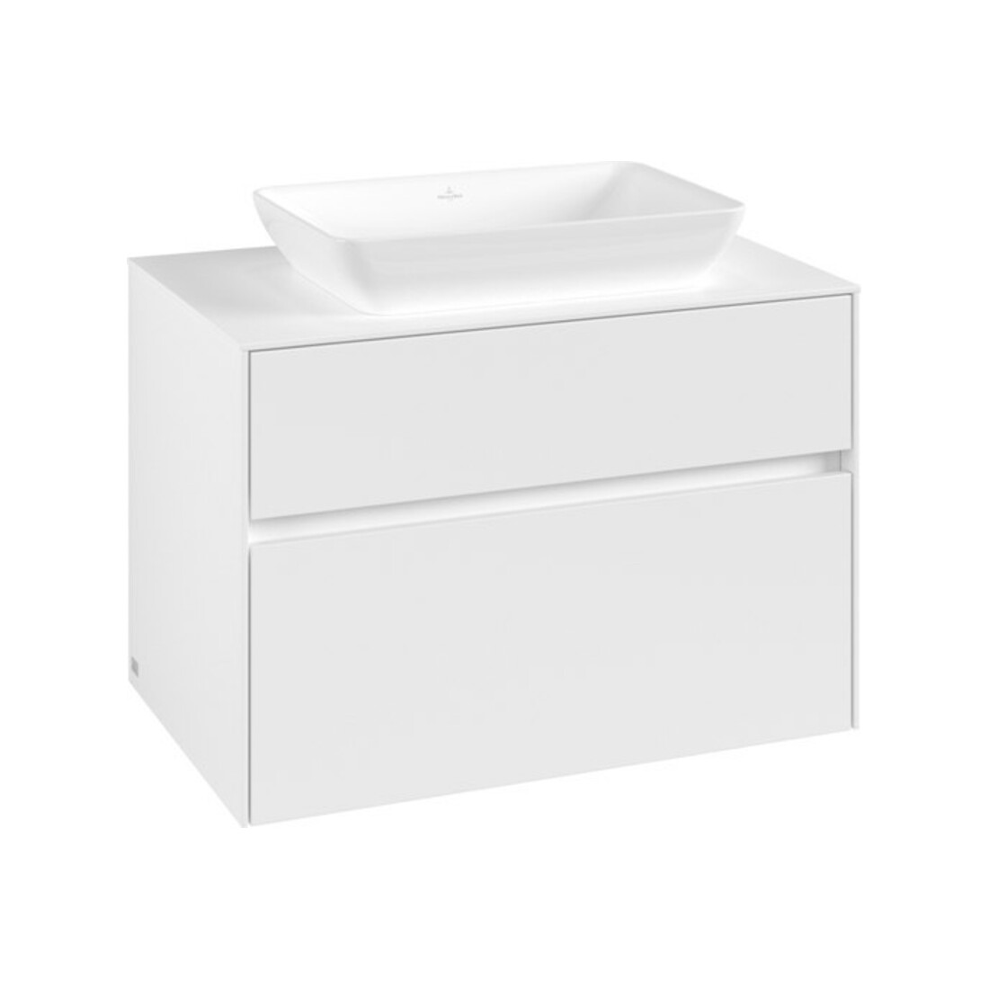 V&B Meuble sous lavabo Collaro 80x54,8x50 cm, vasque centrale, blanc mat