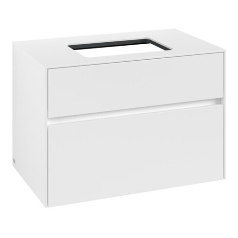 V&B Meuble sous lavabo Collaro 80x54,8x50 cm, vasque centrale, blanc mat