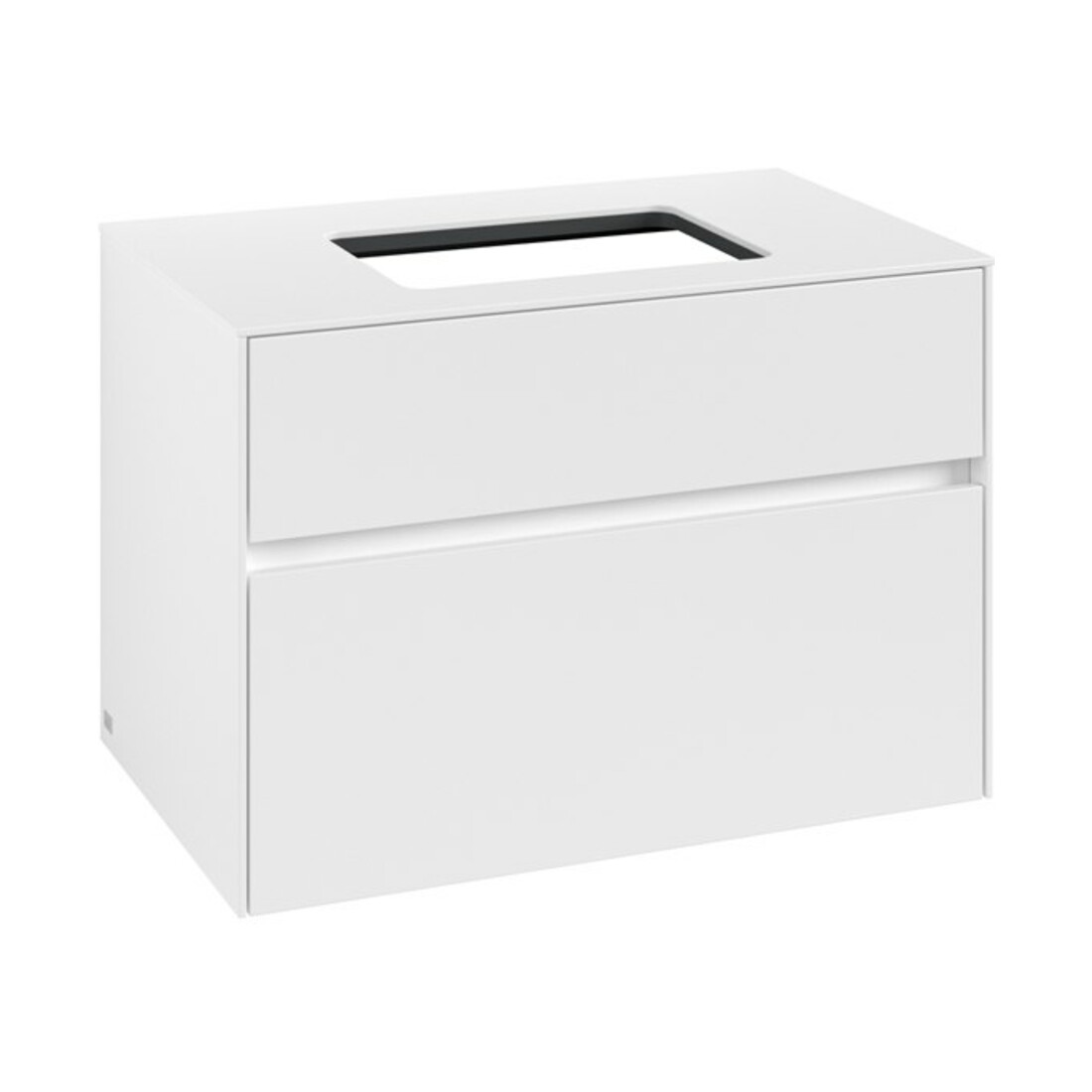 V&B Meuble sous lavabo Collaro 80x54,8x50 cm, vasque centrale, blanc mat