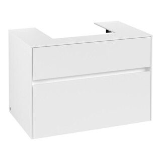 V&B Meuble sous lavabo Collaro 80x54,8x50 cm, vasque centrale, blanc mat
