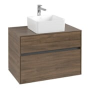 V&B Meuble sous lavabo Collaro 80x54,8x50 cm, vasque centrale, chêne Arizona